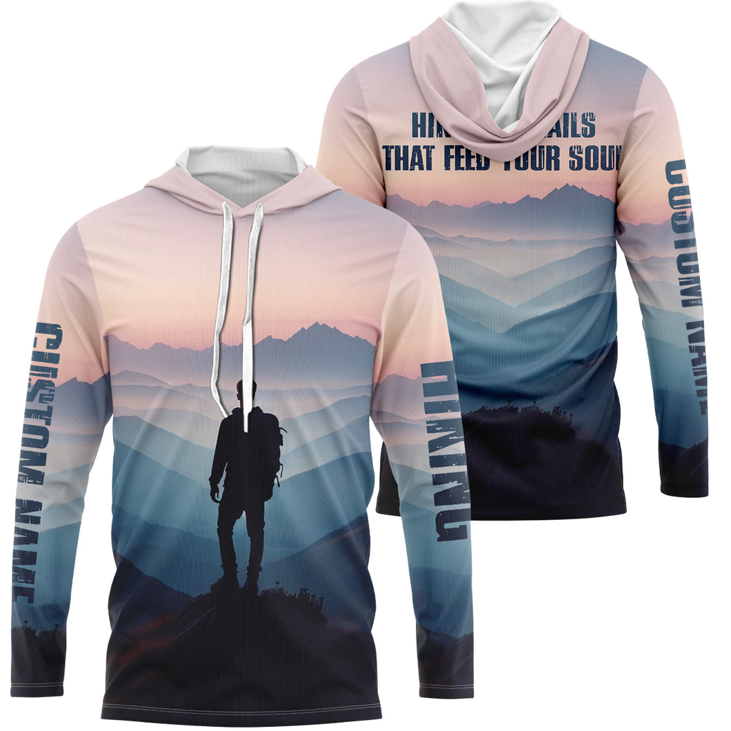 Hiking Shirt Men Women Long Sleeve Upf30+ Hiking T Shirts Clothes Breathable For Hiker HM06