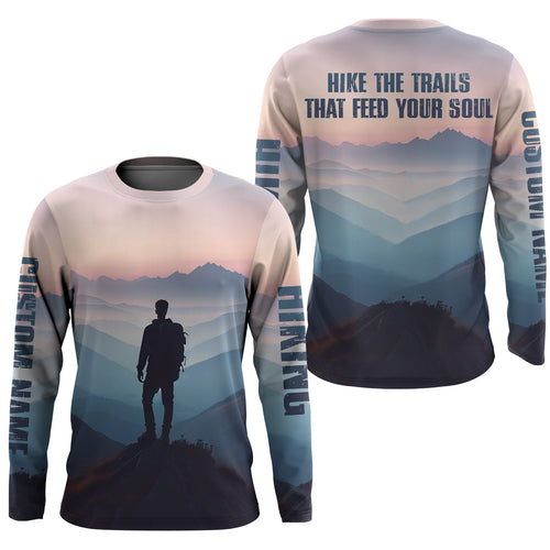 Hiking Shirt Men Women Long Sleeve Upf30+ Hiking T Shirts Clothes Breathable For Hiker HM06
