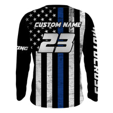 Load image into Gallery viewer, American Flag Motocross Jersey UPF30+ Youth Women Men Kid Dirt Bike Shirt Patriotic MX Racing Jersey XM77