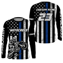 Load image into Gallery viewer, American Flag Motocross Jersey UPF30+ Youth Women Men Kid Dirt Bike Shirt Patriotic MX Racing Jersey XM77