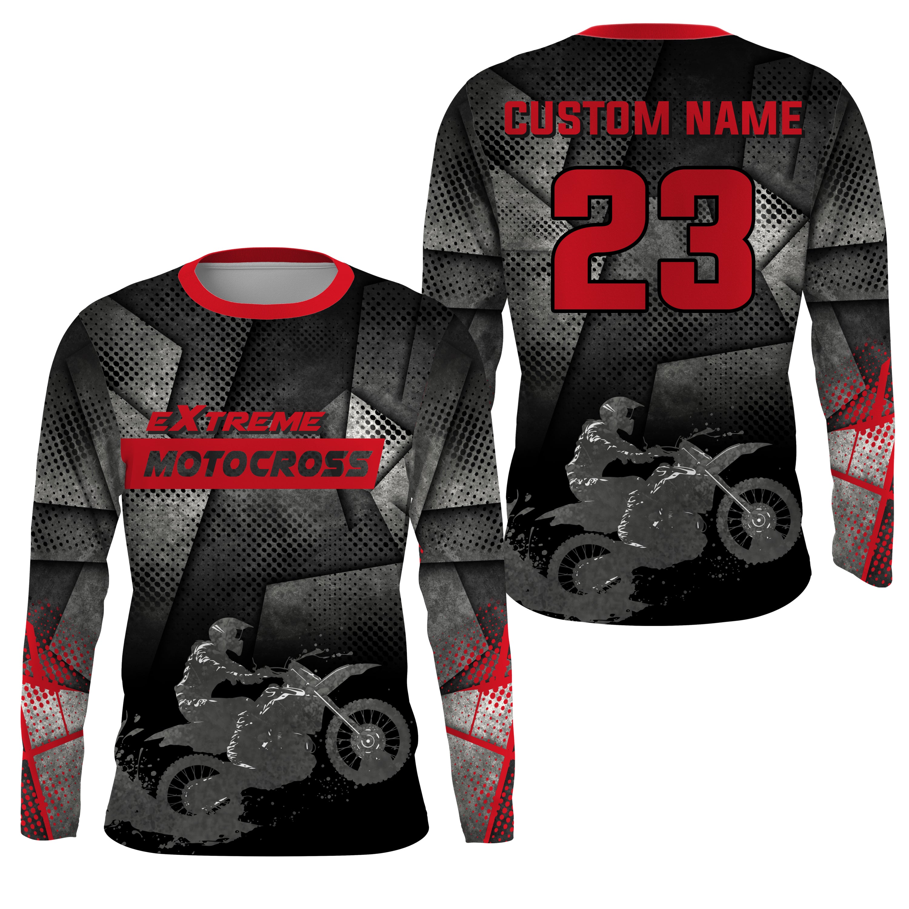  Custom Motocross Jersey MX Racing UPF30+ Dirt Bike Number Name  Adult&Kid Off-Road Motorcycle Shirt