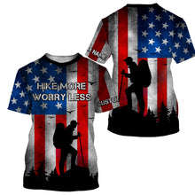 Load image into Gallery viewer, Patriotic Hiking Shirt For Men Women Upf30+ American Flag Hiking Shirts Short &amp; Long Sleeve HM10