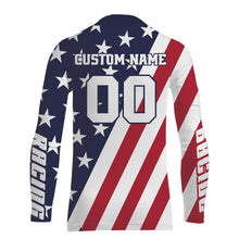 Load image into Gallery viewer, Patriotic Motocross Jersey UPF30+ American Flag Adult&amp;Kid Custom Racing Motorcycle Shirt XM07