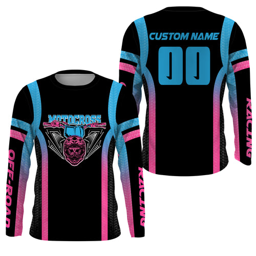 Motocross Racing Jersey UPF30+ Kids Mens Dirt Bike Jersey Racing Biker Girls Off-Road XM15