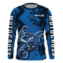 Load image into Gallery viewer, Motocross Jersey Youth Blue UPF30+ Racing Dirt Bike Shirt Men Kids Women Off-Road MX Jersey XM147