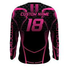 Load image into Gallery viewer, Pink Motocross Jersey Women Girl UPF30+ Youth Dirt Bike Racing Shirt Motorcycle Off-Road XM195