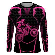 Load image into Gallery viewer, Pink Motocross Jersey Women Girl UPF30+ Youth Dirt Bike Racing Shirt Motorcycle Off-Road XM195