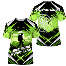 Load image into Gallery viewer, Green Hiking Shirt For Men Women Upf30+ Custom Hiking Shirts Short &amp; Long Sleeved HM15