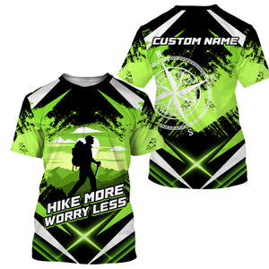Green Hiking Shirt For Men Women Upf30+ Custom Hiking Shirts Short & Long Sleeved HM15