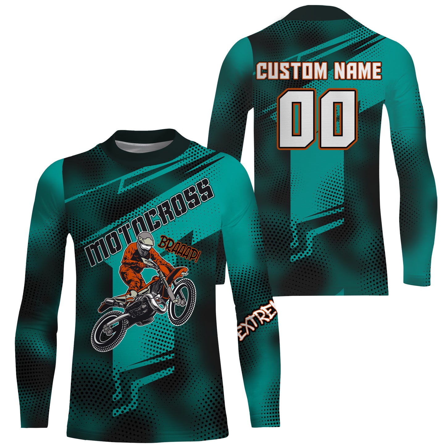 Custom Dirt Bike Jersey UPF30+ Men Kid Women Motocross Shirt Off-Road MX Racing Jersey XM21