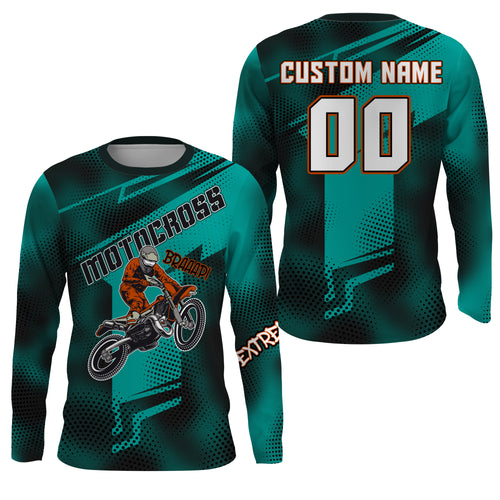 Custom Dirt Bike Jersey UPF30+ Men Kid Women Motocross Shirt Off-Road MX Racing Jersey XM21