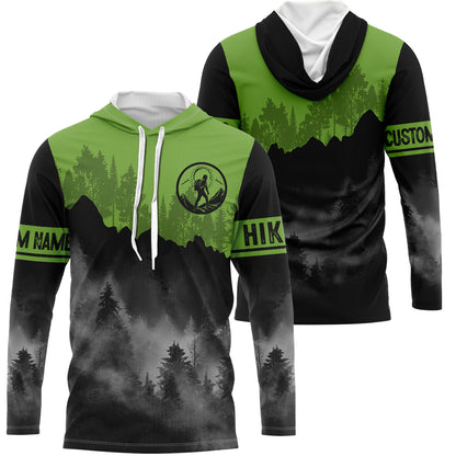 Green Hiking Shirt for Men Women Upf30+ Short & Long Sleeve Hiking Shirts Clothes HM21