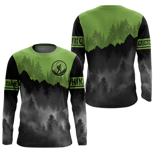 Green Hiking Shirt for Men Women Upf30+ Short & Long Sleeve Hiking Shirts Clothes HM21