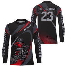 Load image into Gallery viewer, Motocross Racing Jersey UPF30+ Youth Men Women Kid Dirt Bike Shirt Red Motox Off-Road XM90