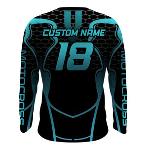 Racing Jersey Motocross Youth Blue UPF30+ Dirt Bike Off-Road MX Jersey Men Kid Motorcycle XM151