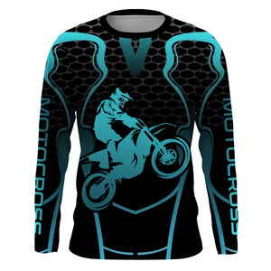 Racing Jersey Motocross Youth Blue UPF30+ Dirt Bike Off-Road MX Jersey Men Kid Motorcycle XM151