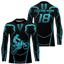 Load image into Gallery viewer, Racing Jersey Motocross Youth Blue UPF30+ Dirt Bike Off-Road MX Jersey Men Kid Motorcycle XM151