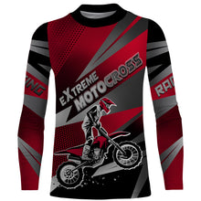 Load image into Gallery viewer, Motocross Racing Jersey Men Women Kid UPF30+ Youth Red Dirt Bike Shirt Off-Road MX Jersey XM97