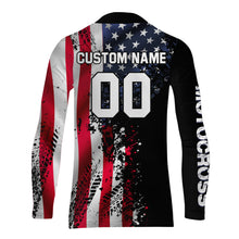 Load image into Gallery viewer, American Flag Motocross Jersey UPF30+ Kid Men Women Dirt Bike Shirt Extreme Motorcycle Jersey Patriotic XM23