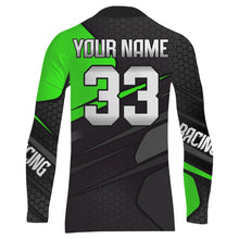 Load image into Gallery viewer, ATV Quad Racing Jersey Kid Men Women Upf30+ Green Quad Bike Shirt ATV Motocross MX57