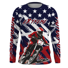 Load image into Gallery viewer, American Flag Motocross Jersey UPF30+ Youth Women Men Kid Dirt Bike Shirt Patriotic Racing Jersey XM103
