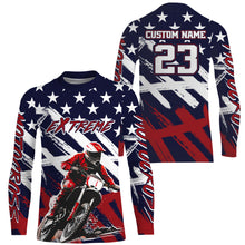 Load image into Gallery viewer, American Flag Motocross Jersey UPF30+ Youth Women Men Kid Dirt Bike Shirt Patriotic Racing Jersey XM103