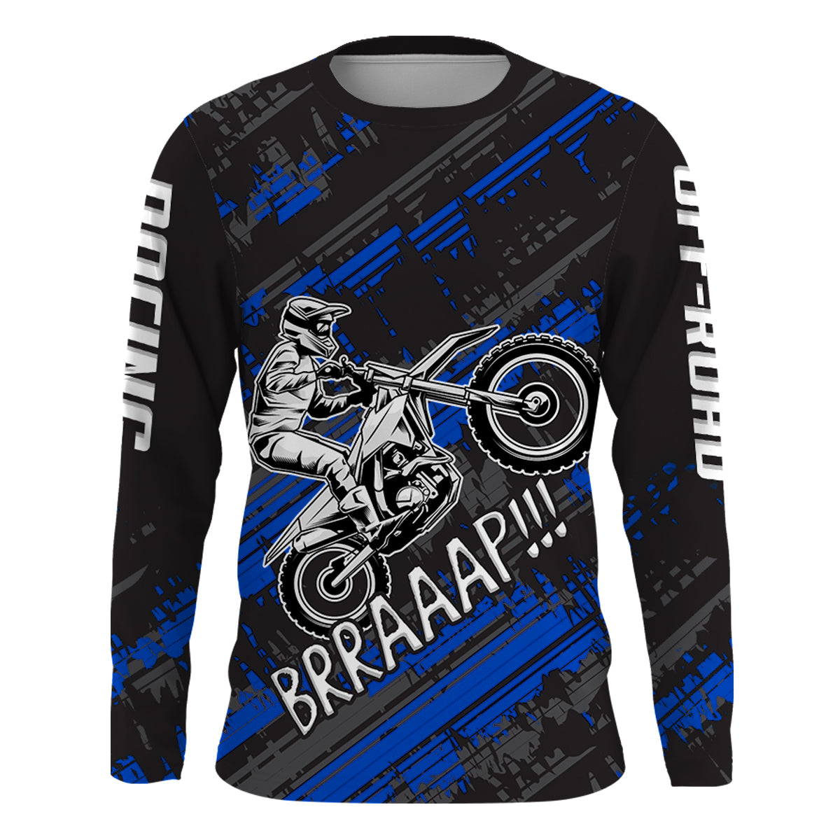 Kid Men Motocross Jersey Personalized Upf30+ Blue Dirt Bike Shirt MX Racing Jersey XM231