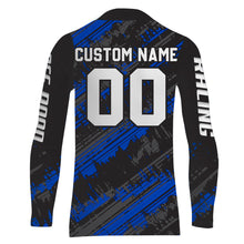 Load image into Gallery viewer, Kid Men Motocross Jersey Personalized Upf30+ Blue Dirt Bike Shirt MX Racing Jersey XM231