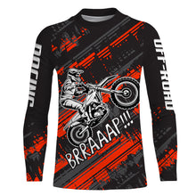 Load image into Gallery viewer, Kid Men Motocross Jersey Personalized Upf30+ Red Dirt Bike Shirt MX Racing Jersey XM231
