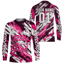 Load image into Gallery viewer, Pink Motocross Jersey Youth Racing UPF30+ Dirt Bike Shirt Girl Women Off-Road Motorcycle XM157