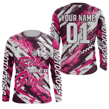 Load image into Gallery viewer, Pink Motocross Jersey Youth Racing UPF30+ Dirt Bike Shirt Girl Women Off-Road Motorcycle XM157