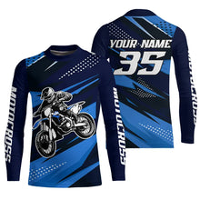 Load image into Gallery viewer, Blue Motocross Racing Jersey Men Women Kid Upf30+ Dirt Bike Shirt Youth Racing Jersey DNT84