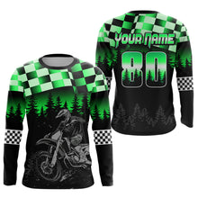 Load image into Gallery viewer, Green Motocross Jersey Dirt Bike Jersey Kid Adult UPF30+ Custom Motocross Racing Jersey DNT56