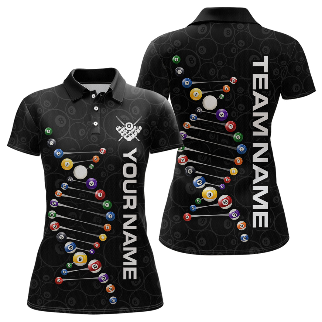 Personalized Billiard Jersey DNA 8 Ball Pool Women Billiard Shirt for Women Team Polo & 1/4 Zip NNT35