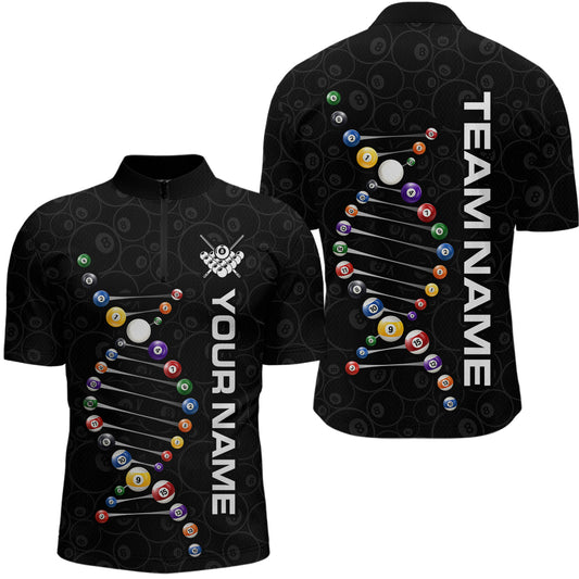 Personalized Billiard Jersey DNA 8 Ball Pool Men Billiard Shirt for Men Team Polo & 1/4 Zip NNT35