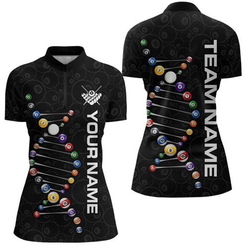 Personalized Billiard Jersey DNA 8 Ball Pool Women Billiard Shirt for Women Team Polo & 1/4 Zip NNT35