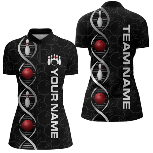 DNA Bowling Shirt Bowling Jersey Women Personalized Bowling League Polo & 1/4 Zip HNT34