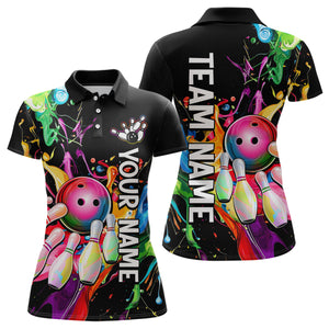 Colorful Bowling Shirt Bowling Jersey Women Personalized Bowling Team Jersey Polo & 1/4 Zip HNT33