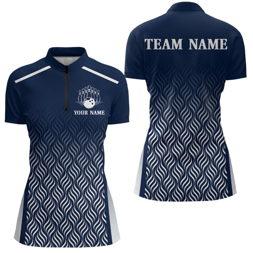 Custom Bowling League Shirts For Women with Name, Personalized Bowling Team Jerseys HNT35