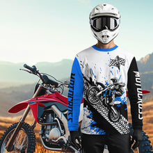 Load image into Gallery viewer, Blue Motocross Shirts Racing UPF30+Custom Dirt Bike Jersey Off-Road Shirt Kid Men Women DNT73