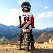 Load image into Gallery viewer, Red Motocross Shirts Racing UPF30+Custom Dirt Bike Jersey Off-Road Shirt Kid Men Women DNT73