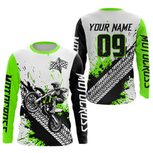 Load image into Gallery viewer, Green Motocross Shirts Racing UPF30+Custom Dirt Bike Jersey Off-Road Shirt Kid Men Women DNT73