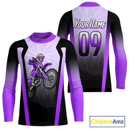 Girl Motocross Shirts Kid Adult Pink Motocross MX Off-Road Motocycle Shirt UPF30+ DNT66
