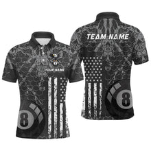 Load image into Gallery viewer, US Flag Eagle Billiard Jerseys 8 Ball Pool Billiard for Men Billiard Shirts Polo &amp; 1/4 Zip NNT04