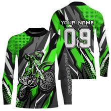Load image into Gallery viewer, Custom Green Motocross Racing Jersey Men Women Kid Upf30+ Dirt Bike Shirt Racing Jersey DNT83