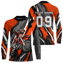 Load image into Gallery viewer, Custom Orange Motocross Racing Jersey Men Women Kid Upf30+ Dirt Bike Shirt Racing Jersey DNT83