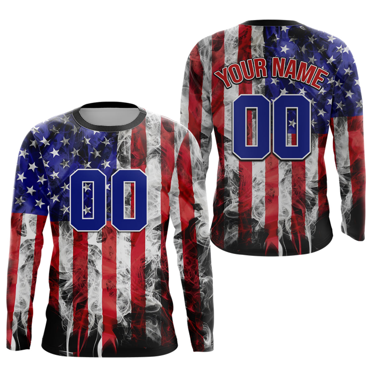 Youth US Flag Dirt Bike Jersey Off-Road Shirt Custom Motocross Jersey UPF30+ Kid Men Women DNT72