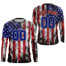 Load image into Gallery viewer, Youth US Flag Dirt Bike Jersey Off-Road Shirt Custom Motocross Jersey UPF30+ Kid Men Women DNT72