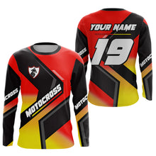 Load image into Gallery viewer, Red Motocross Shirts UPF30+Custom Dirt Bike Jersey Off-Road Shirt Kid Men Women DNT57