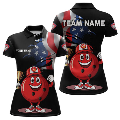 Custom Funny Bowling Jersey for Women Bowling Team Shirts Bowling Uniform Polo & 1/4 Zip HNT159